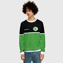 Свитшот мужской Skoda Два цвета, цвет: 3D-белый — фото 2