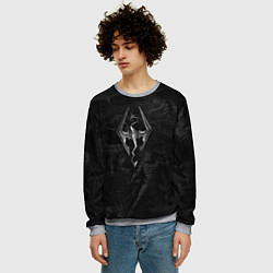 Свитшот мужской Фреска из Скайрима, цвет: 3D-меланж — фото 2