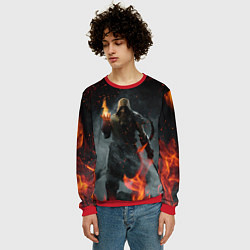 Свитшот мужской TES SKYRIM DOVAHKIN FLAME ДРАКОНОРОЖДЕННЫЙ, цвет: 3D-красный — фото 2