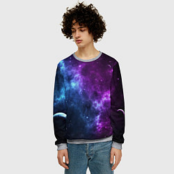 Свитшот мужской NEON GALAXY НЕОНОВЫЙ КОСМОС, цвет: 3D-меланж — фото 2