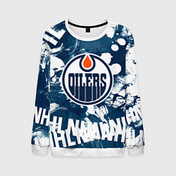 Свитшот мужской Эдмонтон Ойлерз Edmonton Oilers, цвет: 3D-белый