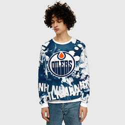 Свитшот мужской Эдмонтон Ойлерз Edmonton Oilers, цвет: 3D-белый — фото 2