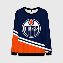 Свитшот мужской Edmonton Oilers Эдмонтон Ойлерз, цвет: 3D-черный