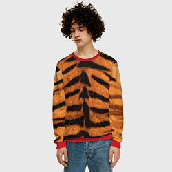 Свитшот мужской ТИГРИНАЯ ШКУРА, цвет: 3D-красный — фото 2