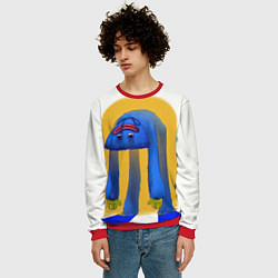 Свитшот мужской Poppy Playtime: Huggy Wuggy, цвет: 3D-красный — фото 2