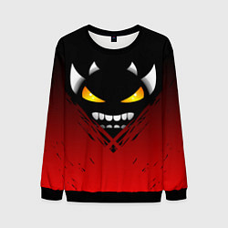 Свитшот мужской Geometry Dash: Demon Smile, цвет: 3D-черный