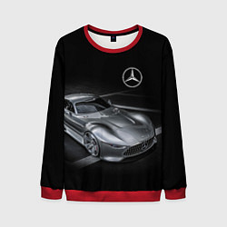 Свитшот мужской Mercedes-Benz motorsport black, цвет: 3D-красный