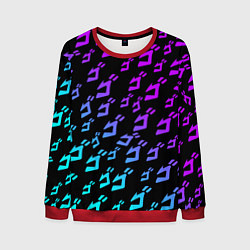 Свитшот мужской JOJOS BIZARRE ADVENTURE NEON PATTERN НЕОН УЗОР, цвет: 3D-красный