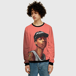 Свитшот мужской Wiz Khalifa Art, цвет: 3D-черный — фото 2