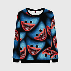 Свитшот мужской POPPY PLAYTIME ХАГИ ВАГИ ЛИЦО МОНСТРА, цвет: 3D-черный