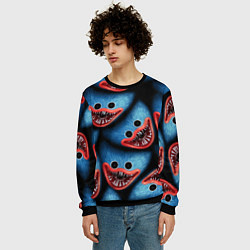 Свитшот мужской POPPY PLAYTIME ХАГИ ВАГИ ЛИЦО МОНСТРА, цвет: 3D-черный — фото 2