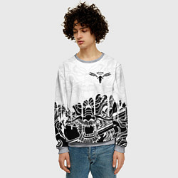 Свитшот мужской WALHALLA TEAM НА СПИНЕ БЕЛЫЙ ДРАКОН, цвет: 3D-меланж — фото 2