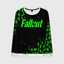 Свитшот мужской FALLOUT ПУПСЫ ПАТТЕРН ЗЕЛЁНЫЙ ЯДЕРНАЯ ЗИМА, цвет: 3D-белый