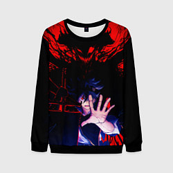 Свитшот мужской Аста и его черный демон Черный клевер, цвет: 3D-черный