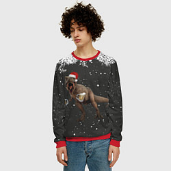 Свитшот мужской ПИВОЗАВР НОВОГОДНЯЯ НОЧЬ, цвет: 3D-красный — фото 2