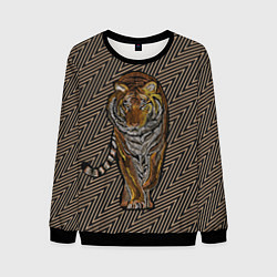 Свитшот мужской Благородный тигр, цвет: 3D-черный