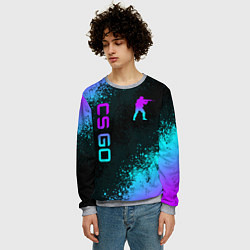 Свитшот мужской CS GO NEON SYMBOL STYLE SKIN КС ГО НЕОН, цвет: 3D-меланж — фото 2