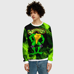 Свитшот мужской Battletoads Rash, цвет: 3D-белый — фото 2