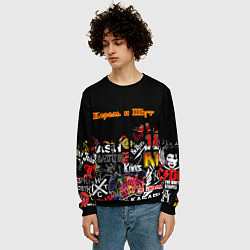 Свитшот мужской КОРОЛЬ И ШУТ ЛОГОТИПЫ РОК ГРУПП, цвет: 3D-черный — фото 2