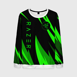 Свитшот мужской RAZER GREEN, цвет: 3D-белый