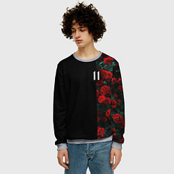 Свитшот мужской РОЗЫ 11, цвет: 3D-меланж — фото 2
