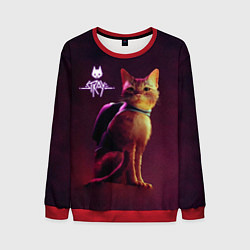 Свитшот мужской Stray: Wandering Cat, цвет: 3D-красный