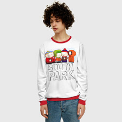 Свитшот мужской South Park - Южный парк Кенни, Кайл, Стэн и Эрик, цвет: 3D-красный — фото 2