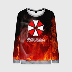 Свитшот мужской Umbrella Corporation пламя, цвет: 3D-меланж