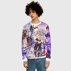 Свитшот мужской Genshin Impact - Арка Инадзумы, цвет: 3D-белый — фото 2