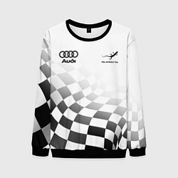 Мужской свитшот Audi Quattro, Ауди Кватро, Финишный флаг