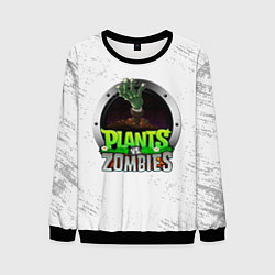 Свитшот мужской Plants vs Zombies логотип, цвет: 3D-черный