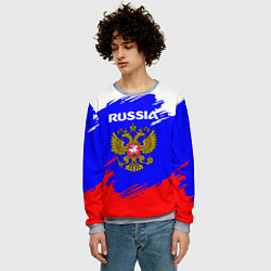 Свитшот мужской Russia Геометрия, цвет: 3D-меланж — фото 2