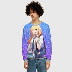 Свитшот мужской Китагава Марин эта фарфоровая кукла влюбилась, цвет: 3D-меланж — фото 2