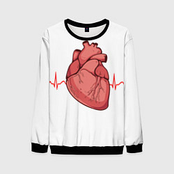 Свитшот мужской Анатомия сердца, цвет: 3D-черный