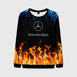 Свитшот мужской Mercedes-Benz: Вода и Огонь, цвет: 3D-черный