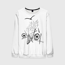 Свитшот мужской Broken Bird W-01, цвет: 3D-белый