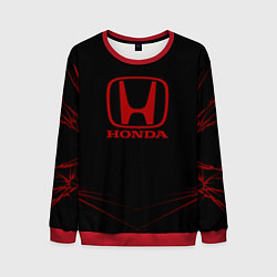 Свитшот мужской Honda - Тонкие линии, цвет: 3D-красный