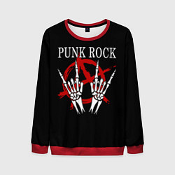 Свитшот мужской Punk Rock Панки Хой, цвет: 3D-красный