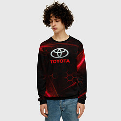 Свитшот мужской Toyota sport соты, цвет: 3D-черный — фото 2