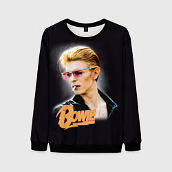 Свитшот мужской David Bowie Smoking, цвет: 3D-черный