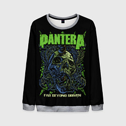 Свитшот мужской Pantera green череп, цвет: 3D-меланж