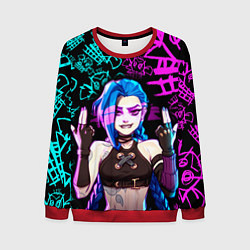 Свитшот мужской JINX ДЖИНКС NEON PATTERN, цвет: 3D-красный