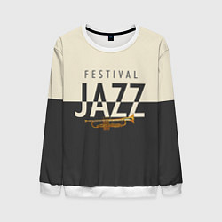 Свитшот мужской JAZZ FESTIVAL, цвет: 3D-белый