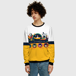 Свитшот мужской Yellow Submarine Мультфильм 3D, цвет: 3D-черный — фото 2