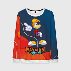 Свитшот мужской Rayman Legends kid, цвет: 3D-белый