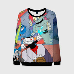Мужской свитшот Борьба с боссами Cuphead