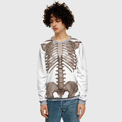 Свитшот мужской Анатомия Скелет, цвет: 3D-меланж — фото 2