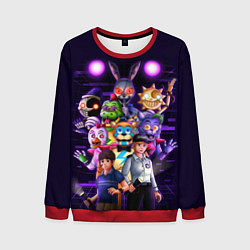 Свитшот мужской Five Nights at Freddys: Security Breach персонажи, цвет: 3D-красный