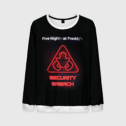 Свитшот мужской Five Nights at Freddys: Security Breach logo, цвет: 3D-белый