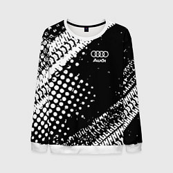 Свитшот мужской Ауди audi шины, цвет: 3D-белый